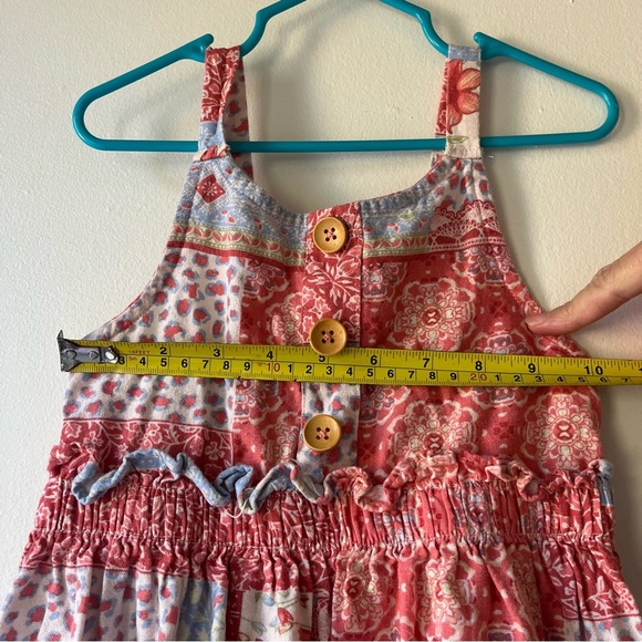 Vince Camuto Girls Size 8 Patchwork Sundress Linen Blend Boho Summer Dress - Picture 4 of 8